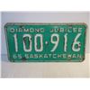 Image 4 : (2) 1973 Saskatchewan License Plates and (1) 1965 Sask. License Plate
