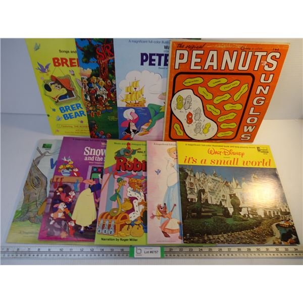 Lot of (9) Assorted Children's LP's