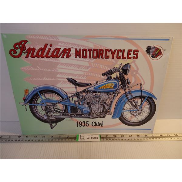 Fantasy Indian Motorcycles Tin Sign