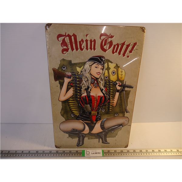 Mein Gott(Gunner Girl) Tin Sign