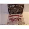 Image 1 : (2) Fantasy Tin Motorcycle Signs