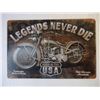 Image 3 : (2) Fantasy Tin Motorcycle Signs