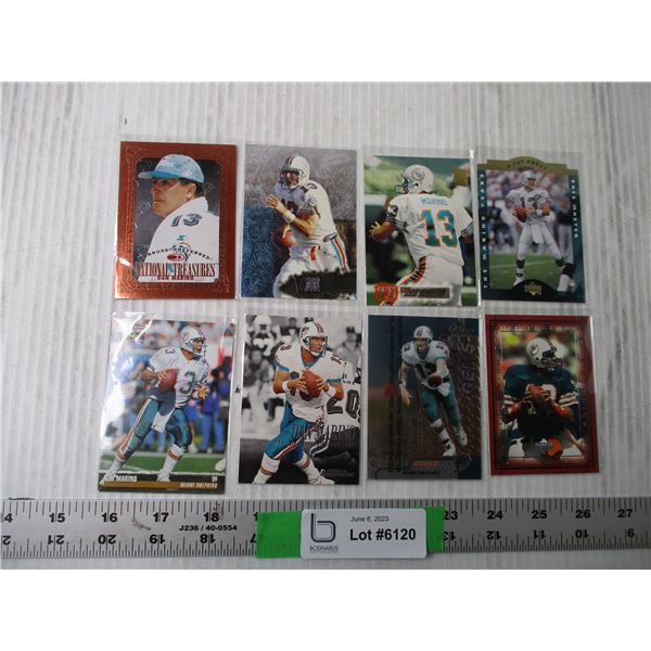 (8) Dan Marino NFL Trading Cards