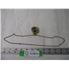Image 1 : Set-O-Time Locket Watch w/ Chain Manual Wind (Runs)