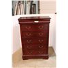 Image 1 : *5 Drawer Wooden Dresser - 16" x 32" x 47" (Some Damage)