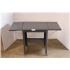 Image 1 : *Metal Wheeled Office Desk with Wings - 17" x 39" x 27"