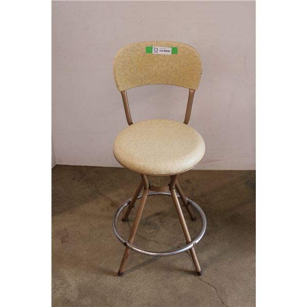 *Metal Stool with Padded Seat - 34 