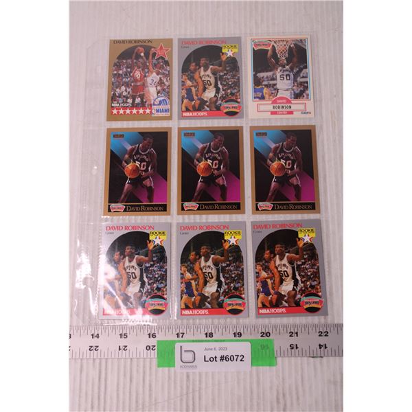 (9) NBA Basketball Trading Cards - David Robinson