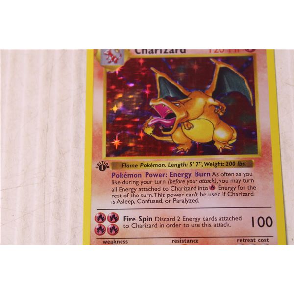 Base Set First Edition Charizard Pokmon Trading Card - Bodnarus Auctioneering Base Set First Edition Charizard Pokmon Trading Card - Bodnarus Auctioneering
