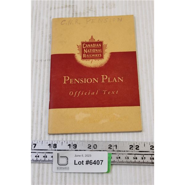 Canadian National Railways Pension Plan Booklet