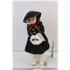 Image 1 : Holiday Christmas Porcelain Doll With Stand Broken Foot
