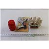 Image 1 : Barrel ofr Monkeys+ 8 shot Cap Gun+ Small Boat Plaque