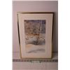 Image 1 : Framed Watercolour of Nature Scene - 11" x 16"