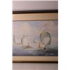 Image 4 : Framed Watercolour of Ocean Scene and Boats - 19" x 25"