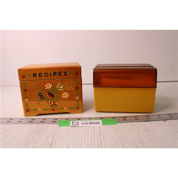 (2) Vintage Recipe Boxes