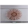 Image 1 : Pink Oyster and Pearl Pattern Depression Glass Platter