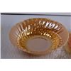 Image 2 : Fire King Copper Swirl Bowl + 3 Jeannette & Herringbone Iridescent Dinner Plate