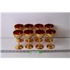 Image 1 : (8) Cranberry Bohemian Stemmed Glasses