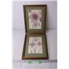 Image 1 : (2) Framed Floral Prints - 10" x 14"