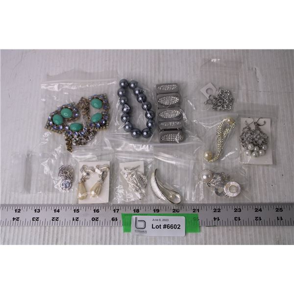 Costume Jewelry - Earrings, Bracelets, Brooches