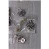 Image 3 : Costume Jewelry - Earrings, Bracelets, Brooches