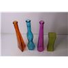 Image 2 : (4) Coloured Glass Vases