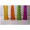 Image 2 : (4) Coloured Glass Vases