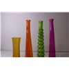 Image 3 : (4) Coloured Glass Vases