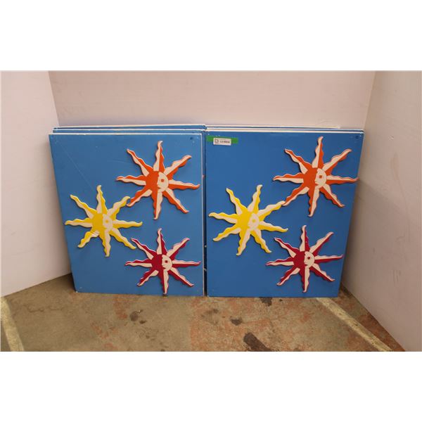 *(6) Double Sided Foam Sun Decorative Boards - 11 1/2  x 29 