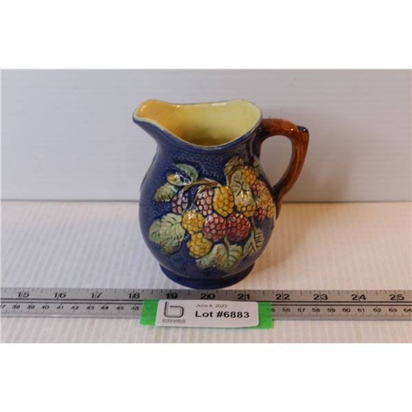 Small Painted Brass Vase Pitcher (Made in Shorter England)