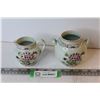 Image 1 : Old Bow Hand Painted Creamer & Sugar Bowl