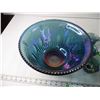Image 2 : Punch Bowl 13 Cups Colored Glass