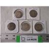 Image 1 : (5) 50c Coins 1940's