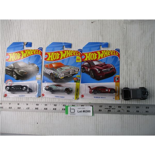 (3) Hot Wheels in Packs with Misc.