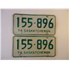 Image 2 : Set of 1974 Saskatchewan License Plates