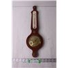 Image 1 : Wooden Wall Thermometer and Rain Meter
