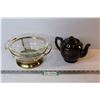Image 1 : Fire King Bowl w/Metal Stand - Tea Pot (Made in Japan)