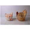 Image 3 : (2) Ceramic Hen Dishes