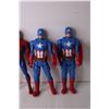 Image 2 : (4) Spider Man and Captain America Action Figures