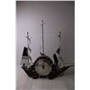 Image 2 : Vintage Wood and Metal Ship Light and Clock