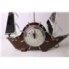 Image 3 : Vintage Wood and Metal Ship Light and Clock