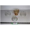 Image 1 : (4) Iris and Herring Bone Depression Items (Creamer + 3 Lids)