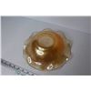 Image 4 : Floral Gold Depression Glass Ruffle Bowl (9.5")