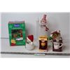 Image 1 : (6) Christmas Decor Items (2- Tim Horton's Collectible Ornaments)