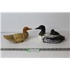 Image 1 : Wood Carved Loon + Duck