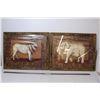 Image 1 : Pair of Framed Wall Art (Lion and Elephant 22x18.5)