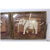 Image 3 : Pair of Framed Wall Art (Lion and Elephant 22x18.5)