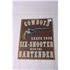 Image 4 : (2) Tin Man Cave Signs - Cowboys, Trucks