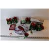 Image 1 : Christmas Decorations - Plier Light Set - Glass Red Bird Plate