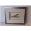 Image 4 : Saskatchewan Rough Riders Clock - Framed Picture of Loon & Babies